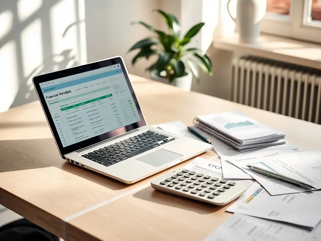 A professional photograph showcasing a detailed real estate portfolio analysis report, highlighting key performance indicators and investment insights, set in a modern office environment.